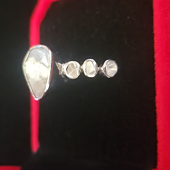 Polki Diamond Stackable Rings - Picture 12 of 15